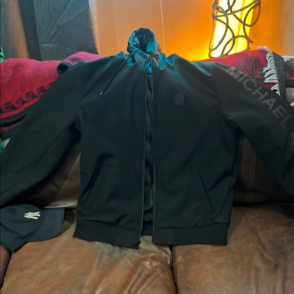 MICHAEL Michael Kors Black Performance Jacket Water-Resistant - Picture 4 of 5